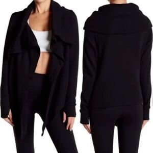 Zella Women's Black Open Front Sweater